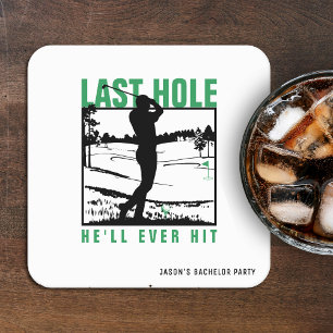 Porta-copo De Papel Quadrado Festa de Despedida de Golfe Engraçado Último Burac
