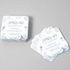 Porta-copo De Papel Quadrado Festa de Despedida de Solteira de Inverno Desenhad