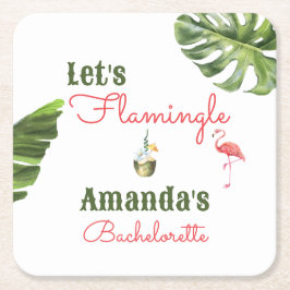 Porta-copo De Papel Quadrado Festa de Despedida de Solteira em Palm Springs Últ