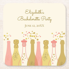 Porta-copo De Papel Quadrado Festa de Despedida de Solteira Retro Glamour dos A