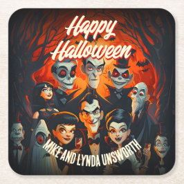 Porta-copo De Papel Quadrado Festa de Dia das Bruxas, Festa de Halloween, figur