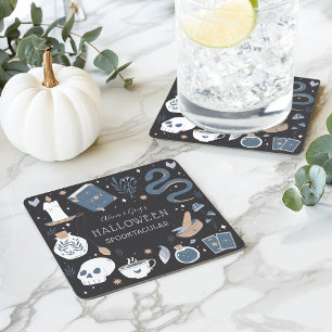 Porta-copo De Papel Quadrado Festa de Halloween Mystic Boho Crystal