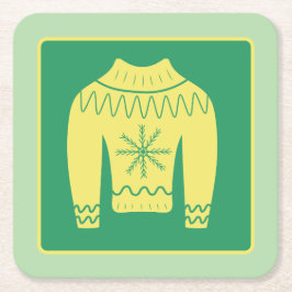 Porta-copo De Papel Quadrado Festa de Natal de Doce Feia de Férias Retro