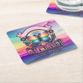 Porta-copo De Papel Quadrado Festa de Orgulho gay de Saída e Orgulho