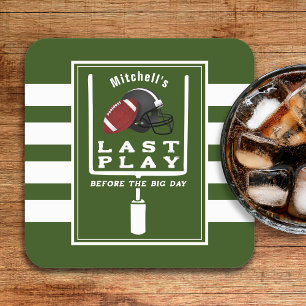 Porta-copo De Papel Quadrado Festa de Solteiro de Futebol Última Jogada Antes d