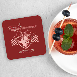 Porta-copo De Papel Quadrado Festa do Dia dos Namorados do Cupido Vermelho para