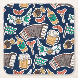 Porta-copo De Papel Quadrado Festival de Cerveja Alemã Oktoberfest