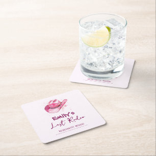 Porta-copo De Papel Quadrado Fim de Semana de Despedida de Solteira Last Rodeo 