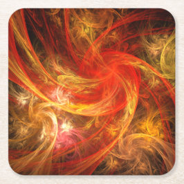 Porta-copo De Papel Quadrado Firestorm Nova Abstrato Art