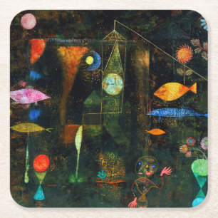 Porta-copo De Papel Quadrado Fish Magic, Paul Klee