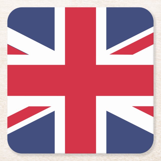 Porta-copo De Papel Quadrado Flag of United Kingdom (Frente)