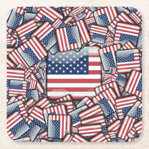 Porta-copo De Papel Quadrado Flag_United_States_by_JAMColors