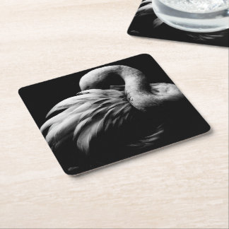 Porta-copo De Papel Quadrado Flamingo em Repose