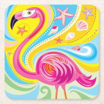 Flamingo Rosa com Estrela do Mar