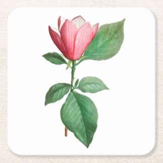 Porta-copo De Papel Quadrado Flor: A001 Lily Magnolia -