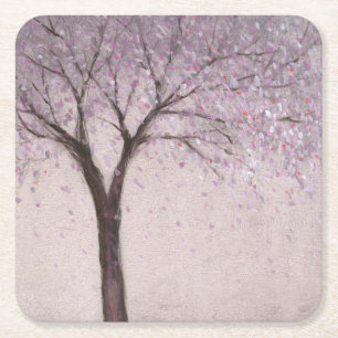 Porta-copo De Papel Quadrado Flor II Primavera
