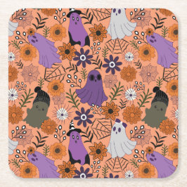 Porta-copo De Papel Quadrado Floral assustador