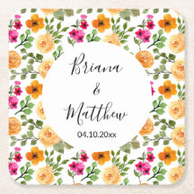 Floral de Verão cor-de-laranja rosa