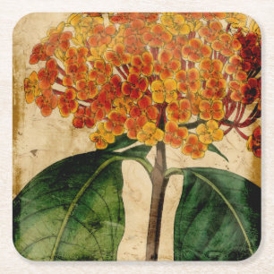 Porta-copo De Papel Quadrado Floral I vibrante