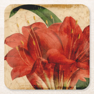 Porta-copo De Papel Quadrado Floral VIII vibrante
