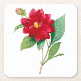 Porta-copo De Papel Quadrado Flores: A010 Dhalia Doble -