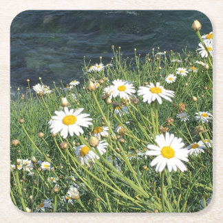 Porta-copo De Papel Quadrado Flores silvestres, enseada de La Jolla, CA