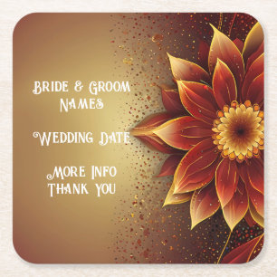 Porta-copo De Papel Quadrado Florescimento Eterno: Uma Celebração Atemporal do 