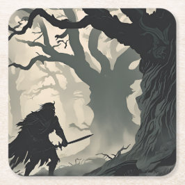 Porta-copo De Papel Quadrado Floresta de Cryptid