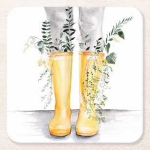 Porta-copo De Papel Quadrado Fluxo e crescimento I