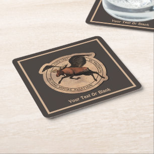 Porta-copo De Papel Quadrado Flying Moose Aviation Patch