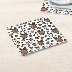 Porta-copo De Papel Quadrado Fofo de rena