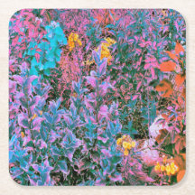 Folhagem de Jardim em Tons de Pêssego Abstrato, Ro