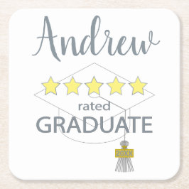 Porta-copo De Papel Quadrado formando classificado com 5 estrelas