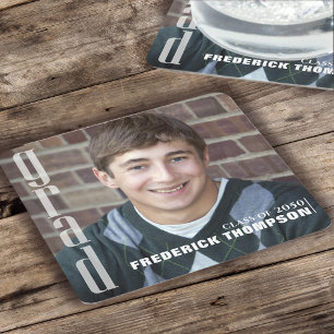 Porta-copo De Papel Quadrado Formando Simples de Fotografia Moderna de Graduaçã