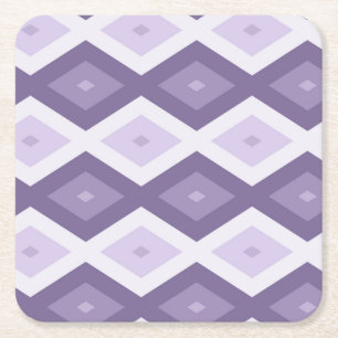 Porta-copo De Papel Quadrado Formas de diamante de lavanda