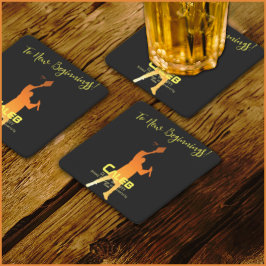 Porta-copo De Papel Quadrado Formatação Tecnológica Moderna Negra Sleek