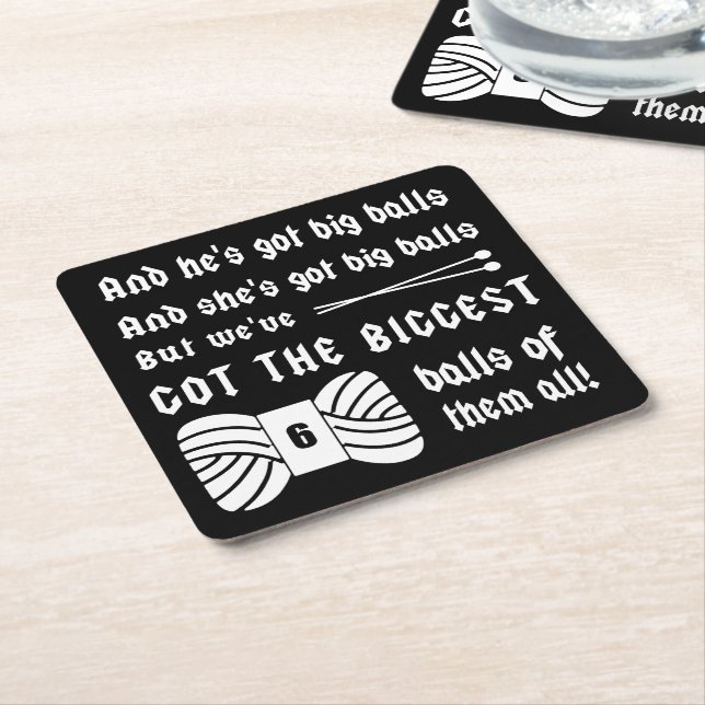 Porta-copo De Papel Quadrado Formigueiro - Grandes Bolas de Artesanatos de Fios (Inclinado)