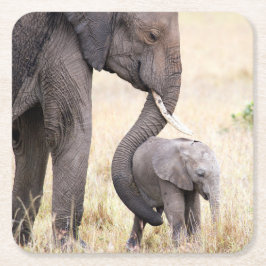 Porta-copo De Papel Quadrado Foto de amor materno