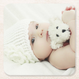 Porta-copo De Papel Quadrado Foto personalizada