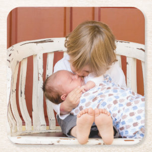 Porta-copo De Papel Quadrado Foto personalizada personalizada