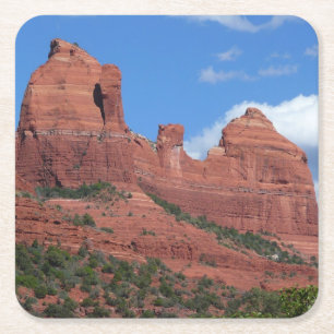 Porta-copo De Papel Quadrado Fotografia da Arizona Eagle Rock I Sedona