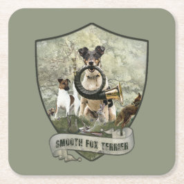 Porta-copo De Papel Quadrado Fox Terrier suave