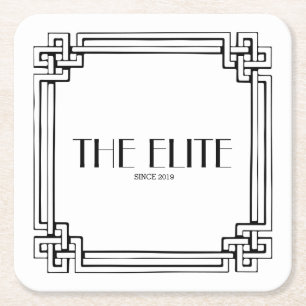 Porta-copo De Papel Quadrado Frame de Interbloqueio de Vintage Personalizado