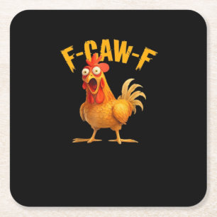 Porta-copo De Papel Quadrado Frango F-Caw-F engraçado F-Caw-F Frango Clássico L