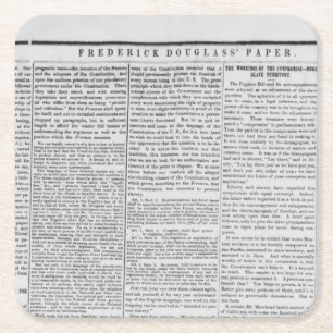 Porta-copo De Papel Quadrado Frederick Douglas Newpaper Impressão