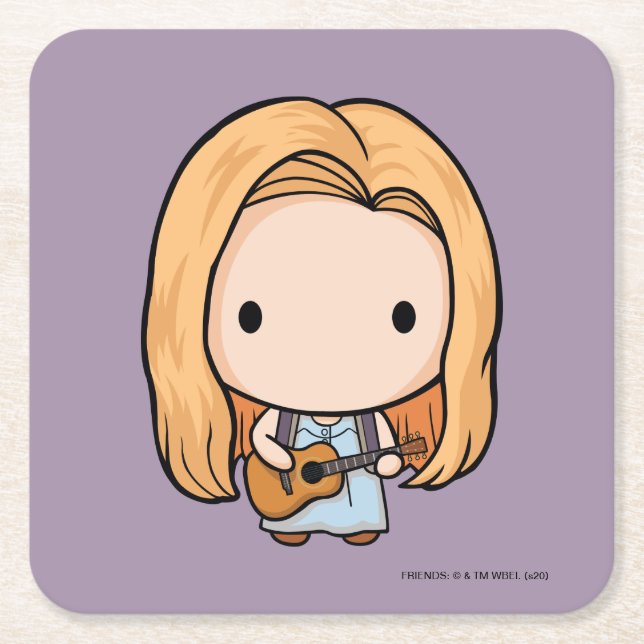 Porta-copo De Papel Quadrado FRIENDS™ | Phoebe Chibi (Frente)