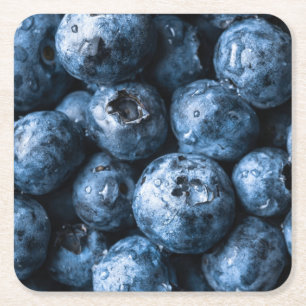 Porta-copo De Papel Quadrado Fruta de mirtilos