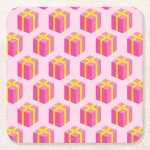 Porta-copo De Papel Quadrado Fundo com presentes