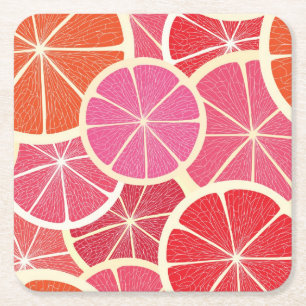 Porta-copo De Papel Quadrado Fundo do vintage da toranja