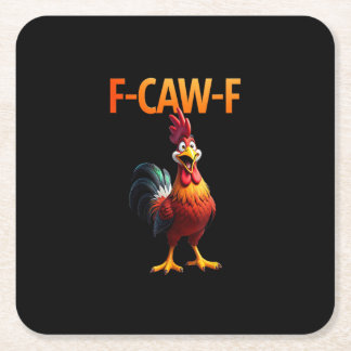 Porta-copo De Papel Quadrado Funny F Caw F Chicken Gothic Vintage Style